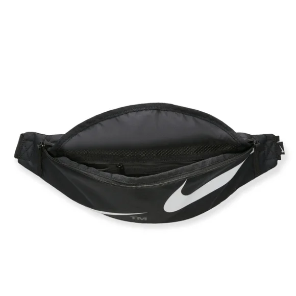 New Nike Swoosh Heritage Crossbody Shoulder Festival Waist Bag Pouch Black White - Picture 5 of 8